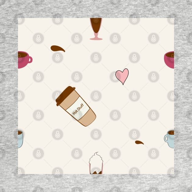 Cute Coffee Cup Pattern by IstoriaDesign